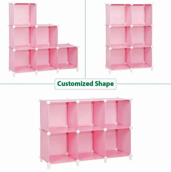 6-Cube Kids Storage Wardrobe – Princess Themed Organizer for Toys & Clothes