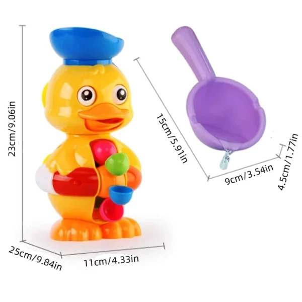Duck Bathtub Toy with Rotating Waterwheel – Fun Bath Time Toy for Toddlers & Babies