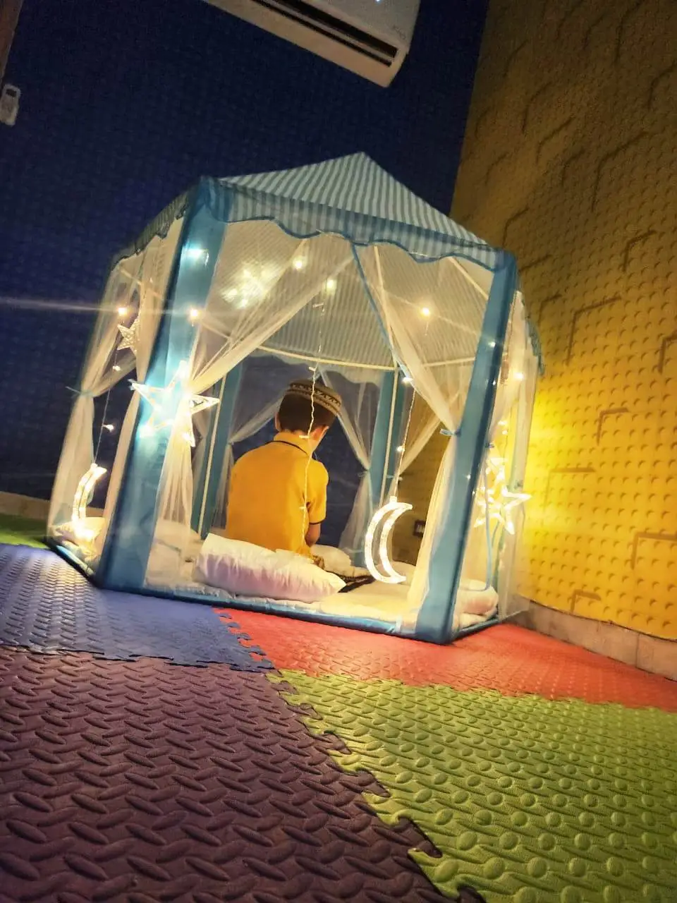 Fairy Princess Castle Play Tent for Girls – Hexagon Kids Tent with FREE Fairy Lights