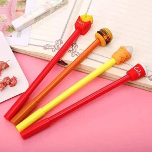 Cute Junk Food Gel Pens – Multicoloured Writing Pens for Kids & Office Use
