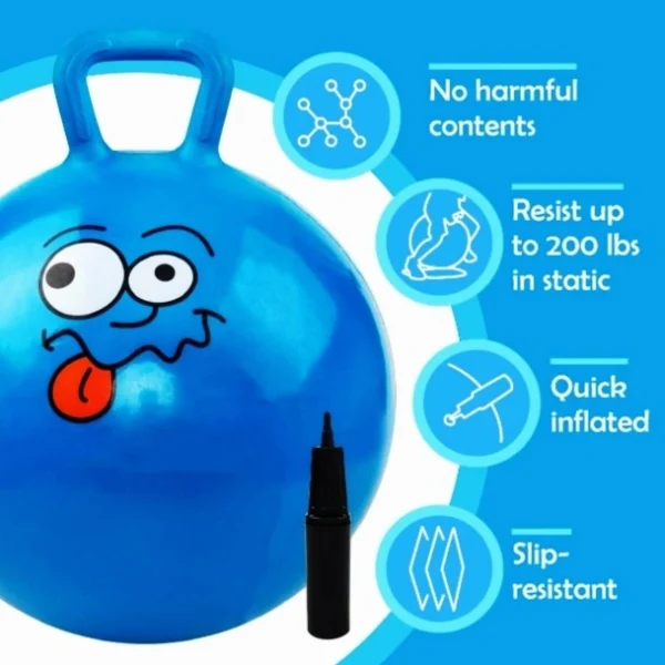 Kids Hop Ball – Bouncy Jumping Ball with Handle for Active Play & Exercise
