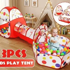 Kids Tunnel Play Tent with Balls – Foldable Playhouse
