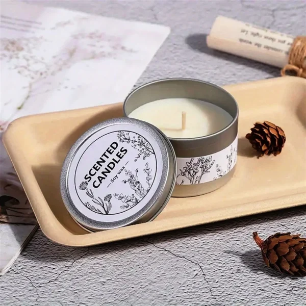 1 PC Scented Tin Candle – Smoke-Free, Long-Lasting & Travel-Friendly