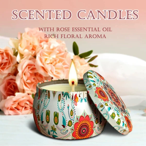 1 PC Scented Turkish Tin Candle – Smoke-Free, Aromatic Home Decor & Travel-Friendly