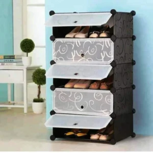 Large 5-Layer Shoe Rack with Doors – Multipurpose Storage Organizer