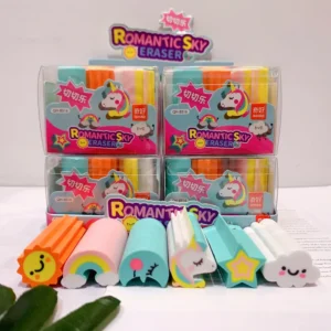 6 PCS Large Unicorn Erasers – Cute Sky Theme for Kids, School & Party Favors