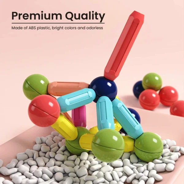 3D Magnetic Building Blocks for Kids – Strong Magnet Construction Set