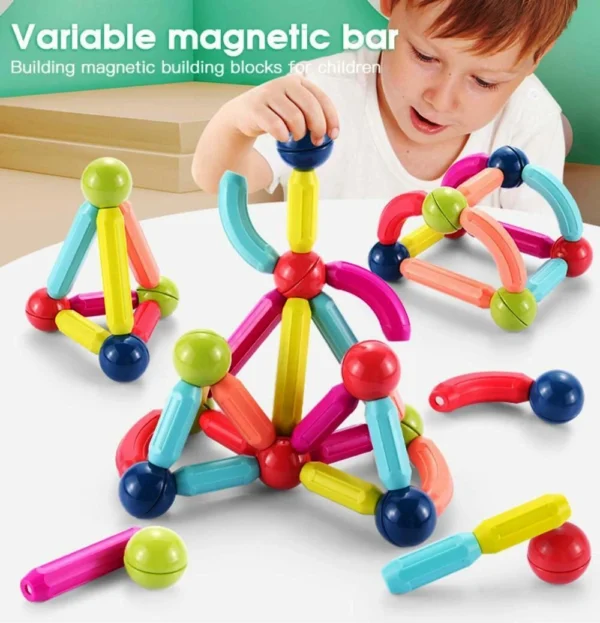 3D Magnetic Building Blocks for Kids – Strong Magnet Construction Set