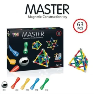 Master Magnet Construction Toy – Creative Magnetic Sticks & Balls Building Set