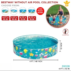 4ft Fill N Fun Sparkling Sea Kids Pool – Inflatable & Air-Free Design