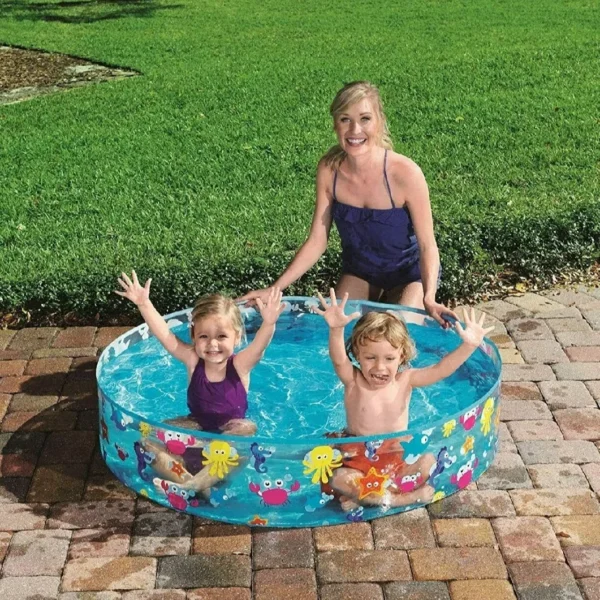 4ft Fill N Fun Sparkling Sea Kids Pool – Inflatable & Air-Free Design