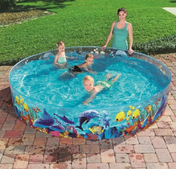 6ft Fill N Fun Sparkling Sea Kids Pool – Inflatable & Air-Free Design