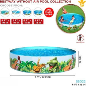 6ft Fill N Fun Sparkling Sea Kids Pool – Inflatable & Air-Free Design