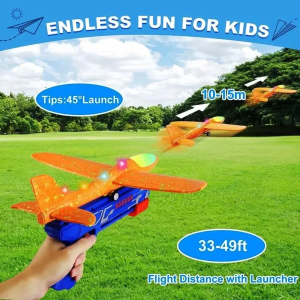 "Airplane Launcher Gun Toy for Kids – Soaring Jet Shooter with Foam Planes"