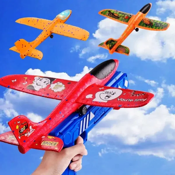 "Airplane Launcher Gun Toy for Kids – Soaring Jet Shooter with Foam Planes"