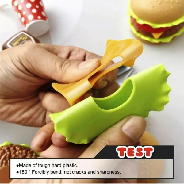 "Kids Gourmet Burger Combo Set – Pretend Fast Food Toy for Kids with Fries, Drink & Accessories"