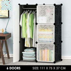 6-Cube Kids Storage Wardrobe – Best Organizer for Toys & Clothes
