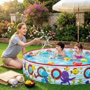 5ft Fill N Fun Sparkling Sea Kids Pool – Inflatable & Air-Free Design