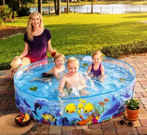 8ft Fill N Fun Sparkling Sea Kids Pool – Inflatable & Air-Free Design