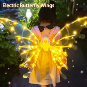 LED Fairy Wings with Music – Glowing Electric Wings for Dress-Up & Parties
