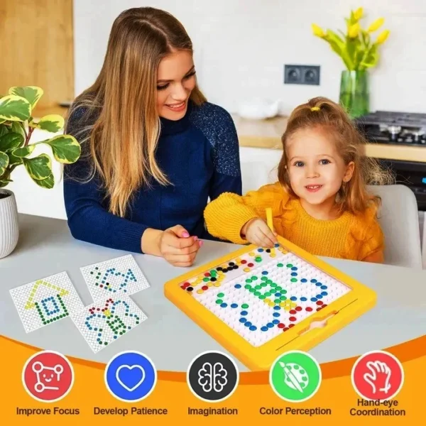 Magnetic Drawing Board with Beads – Fun Learning Toy for Kids