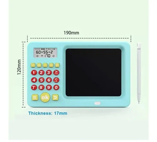 2-in-1 Rechargeable Math Learning Calculator with LCD Writing Pad – Perfect for Kids