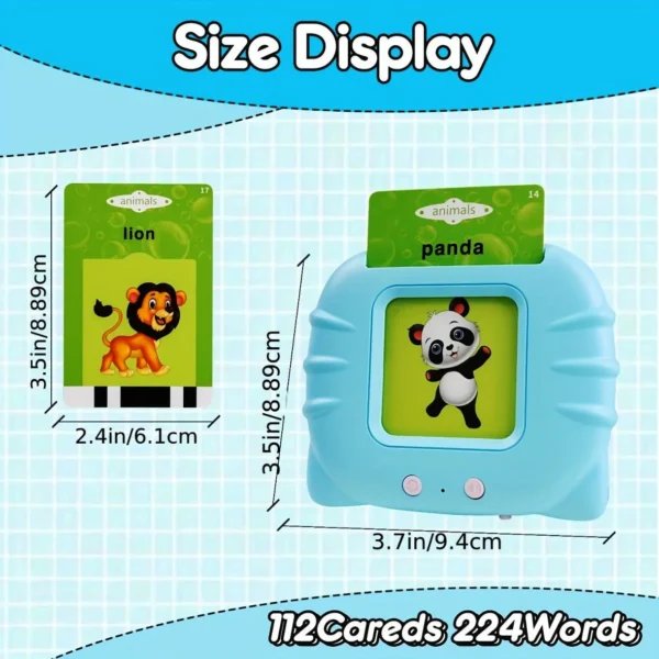 Rechargeable Talking Flashcards for Kids – Interactive Educational Toy for Toddlers & Preschool Learning