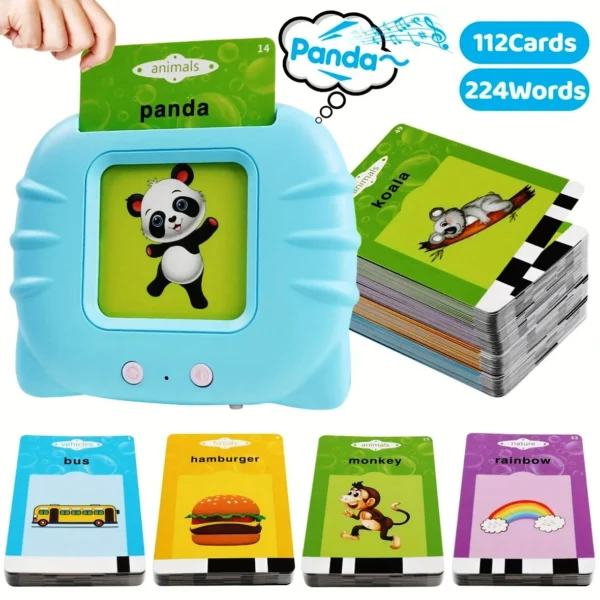 Rechargeable Talking Flashcards for Kids – Interactive Educational Toy for Toddlers & Preschool Learning