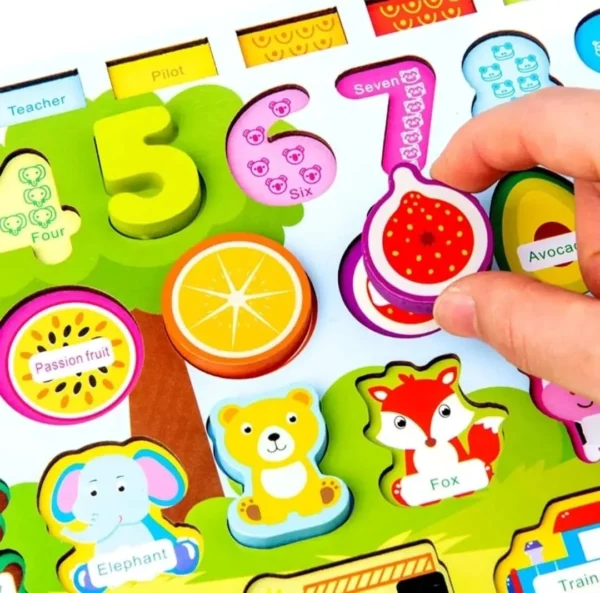 7-in-1 Wooden Logarithmic Learning Board – Educational Toy for Early Math Learning