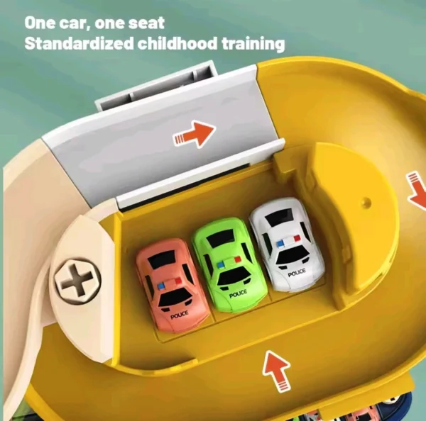 Kids Musical Car Parking Garage Playset with Roller Coaster Track
