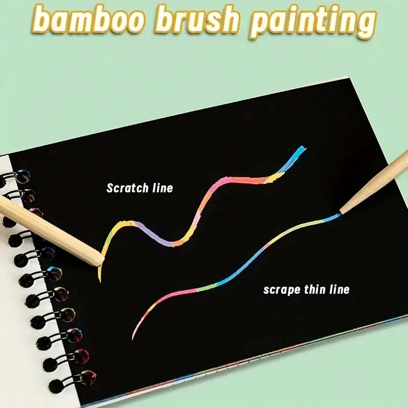 Scratch Art Book for Kids – Rainbow Drawing Pad for Boys & Girls