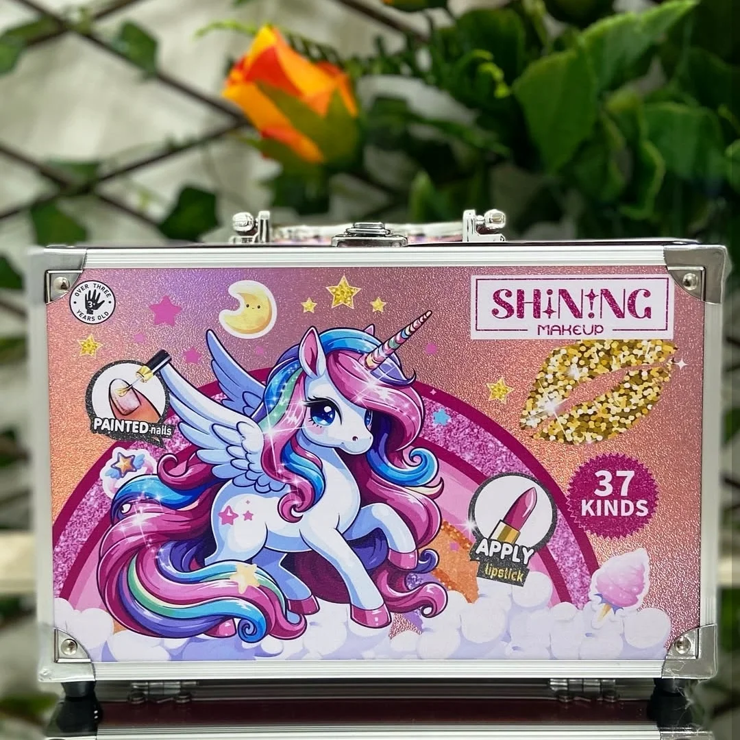 Unicorn Makeup Beauty Box for Kids – Safe, Washable Pretend Play Set with Magical Accessories