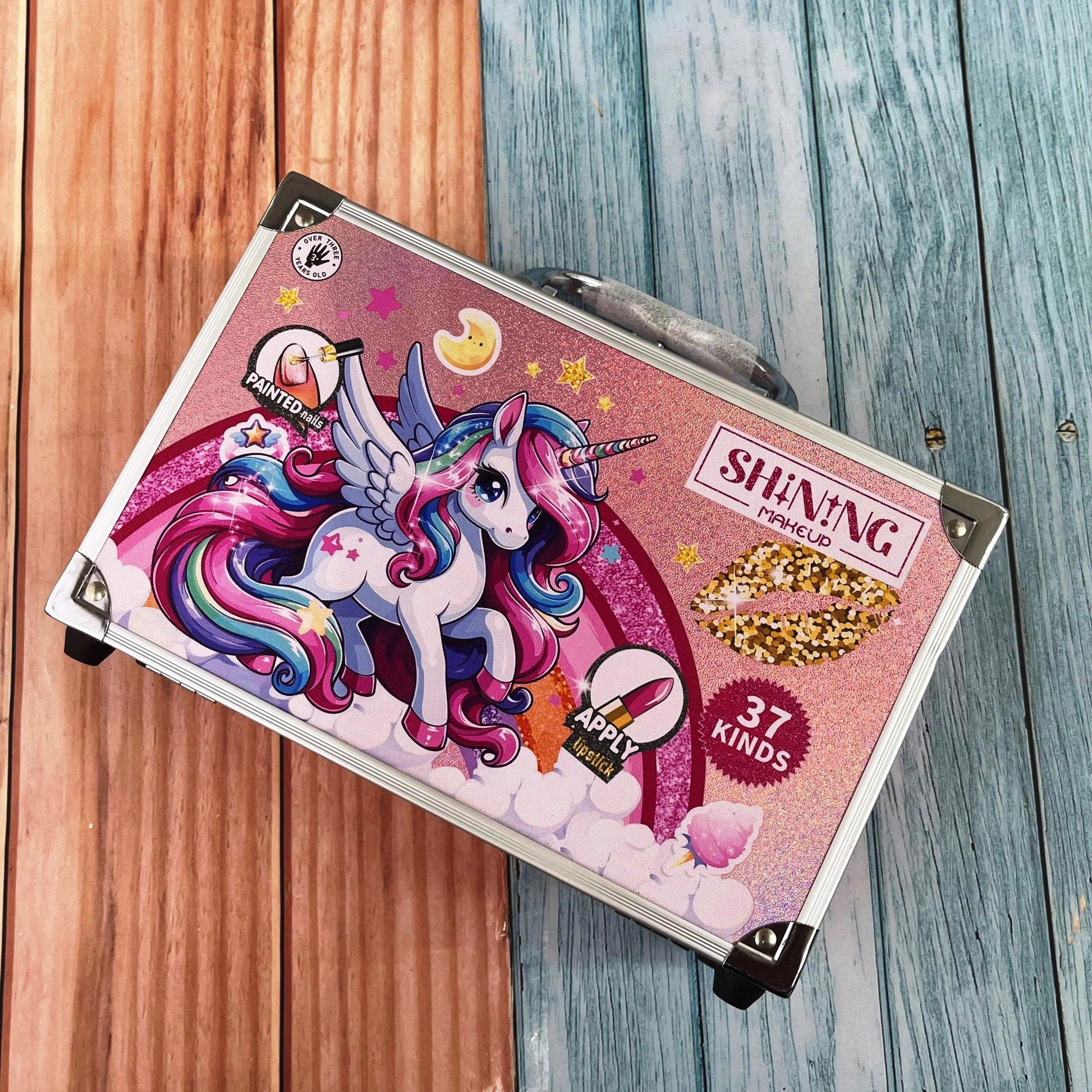 Unicorn Makeup Beauty Box for Kids – Safe, Washable Pretend Play Set with Magical Accessories