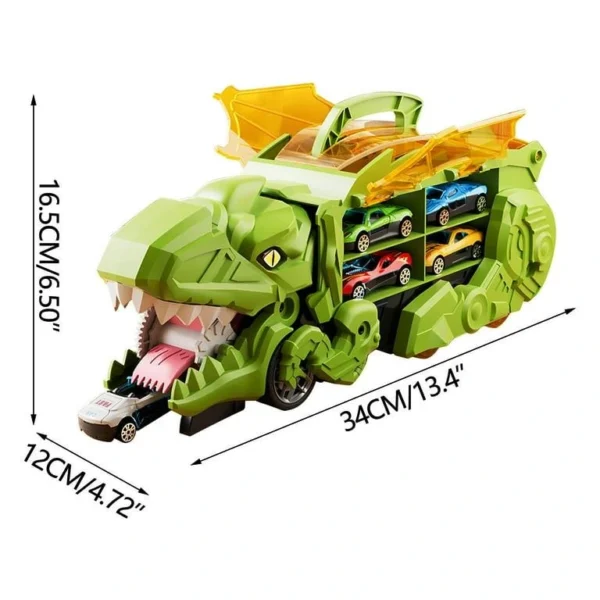 Exciting Monster Dinosaur Truck that eats cars – endless fun on the car track for kids!
