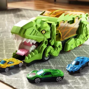 Exciting Monster Dinosaur Truck that eats cars – endless fun on the car track for kids!