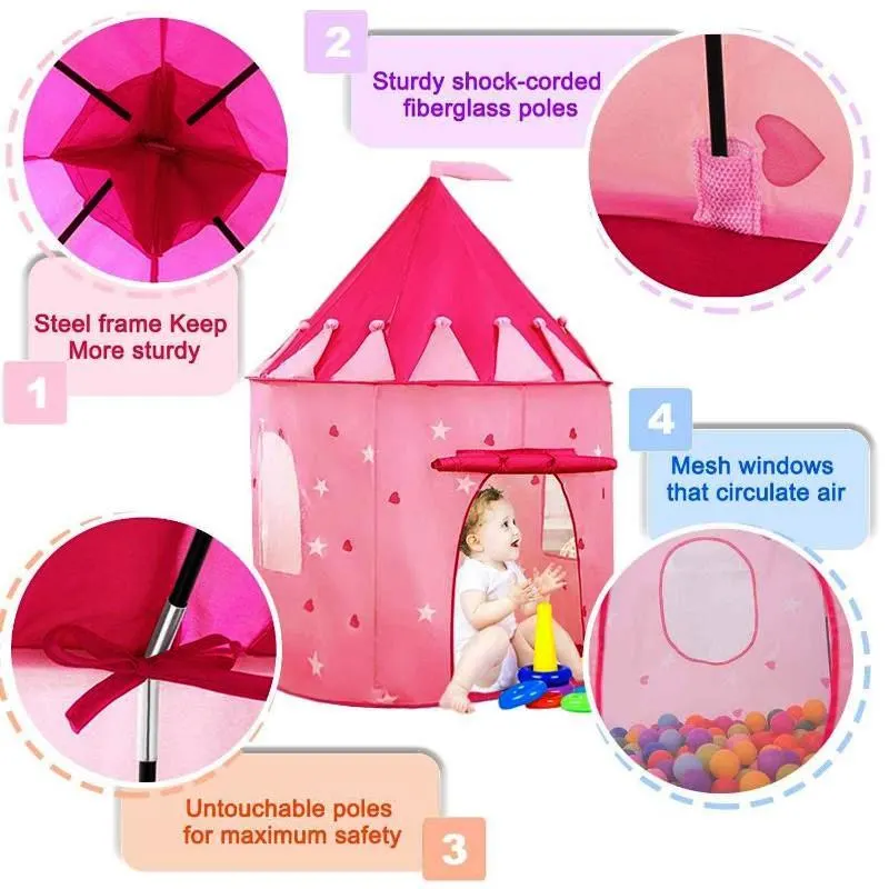 3-in-1 Kids Tunnel Play Tent House – Foldable Indoor & Outdoor Pop-Up Playhouse for Toddlers & Children