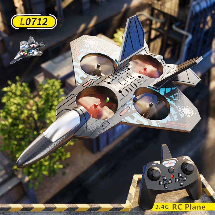 L0712 Remote Control Airplane – 2.4G RC Plane with Easy Controls for Kids & Adults