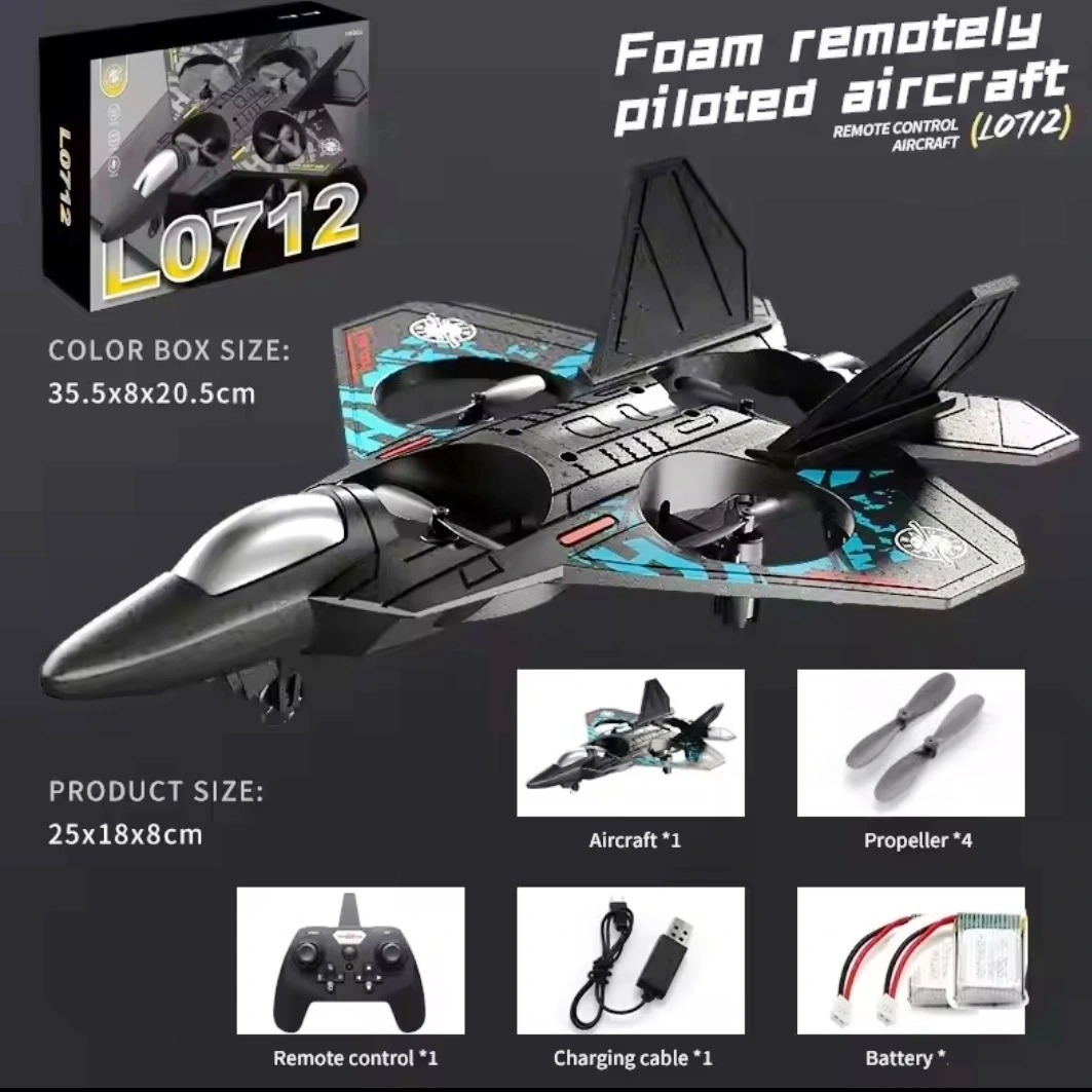 L0712 Remote Control Airplane – 2.4G RC Plane with Easy Controls for Kids & Adults