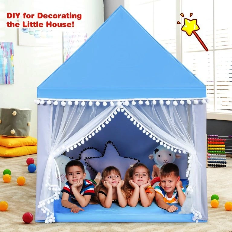 Princess Playhouse Tent for Kids – Indoor & Outdoor Castle Play Tent with Free Fairy Lights