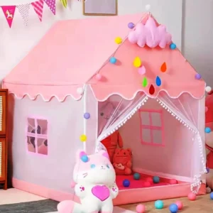 Princess Playhouse Tent for Kids – Indoor & Outdoor Castle Play Tent with Free Fairy Lights