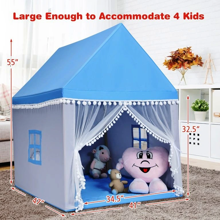 Princess Playhouse Tent for Kids – Indoor & Outdoor Castle Play Tent with Free Fairy Lights