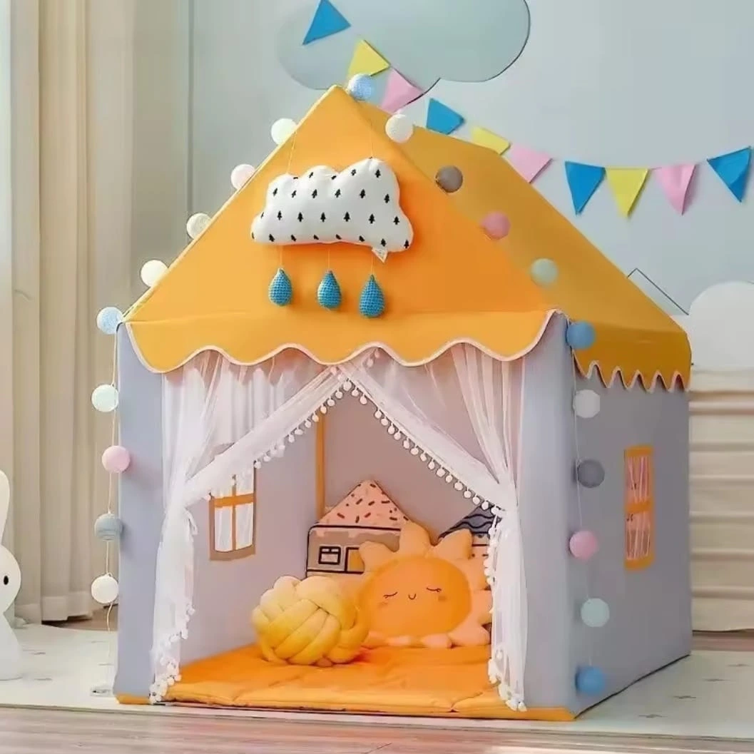 Princess Playhouse Tent for Kids – Indoor & Outdoor Castle Play Tent with Free Fairy Lights