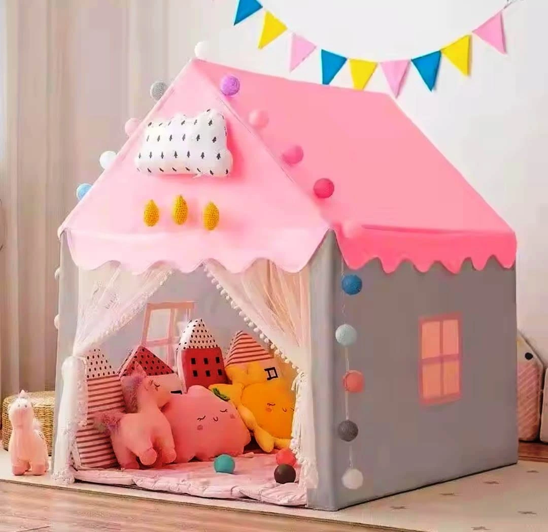 Princess Playhouse Tent for Kids – Indoor & Outdoor Castle Play Tent with Free Fairy Lights