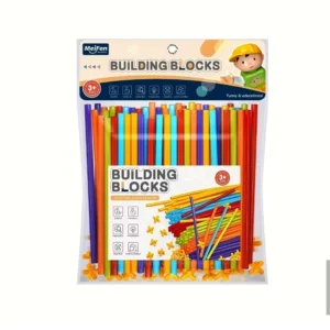 Straw Building Blocks Toy – Interlocking Engineering Construction Set for Kids