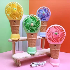 Ice Cream Handheld Fan – Cute Portable Mini Cooling Fan