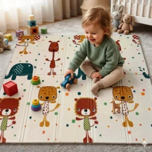 Foldable Waterproof Baby Play Mat – Safe & Soft